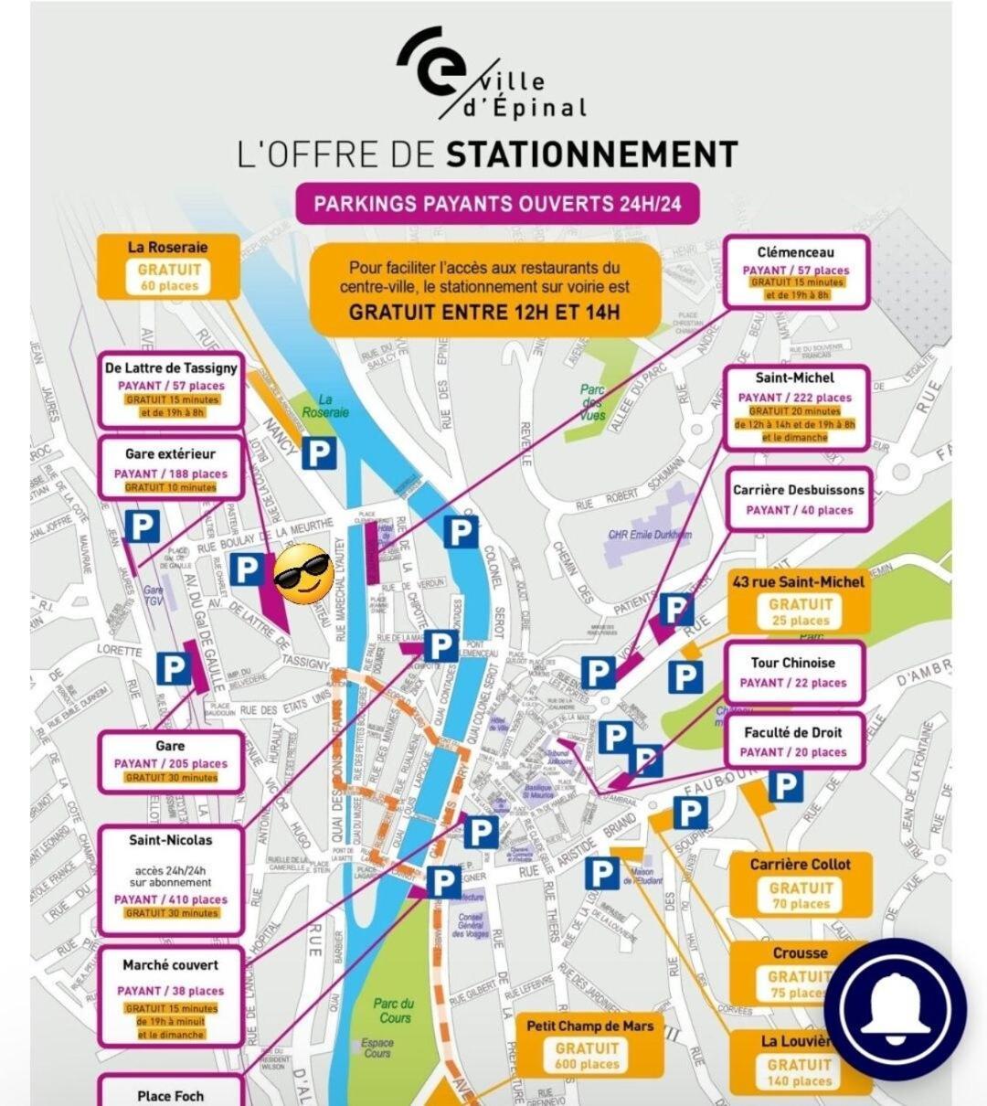 Spacieux T3 Lumineux Avec Balneo A 5Min De La Gare إبينال المظهر الخارجي الصورة